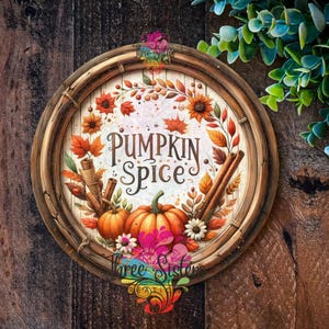 Autumn Wreath sign Pumpkin Spice sign, Autumn Sign, Fall Wreaths, Pumpkin Spice Latte decorations , Seasonal Home décor