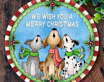 Christmas wreath sign, Dog Christmas sign, Pet wreath , Christmas Decoration, wreath signs UK Christmas decorations, Christmas wreath