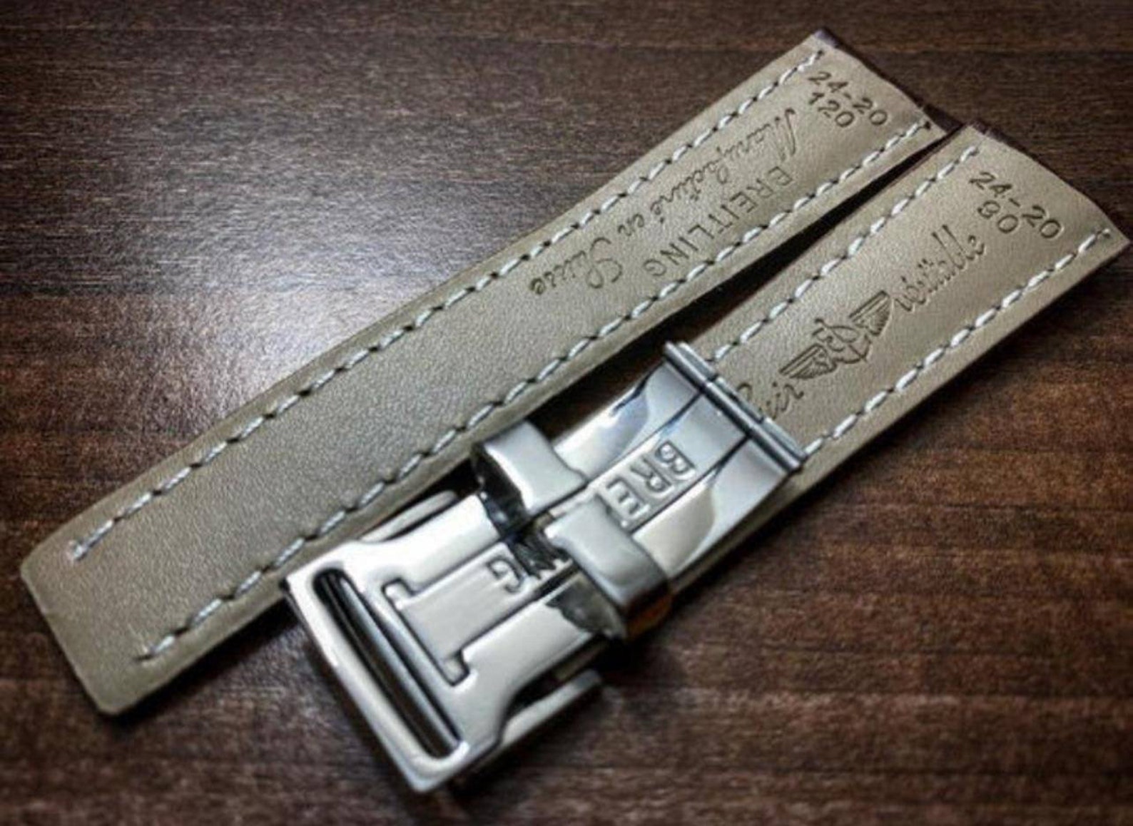 Brown Leather Watch Strap for Breitling Watches 22/24mm Etsy