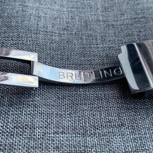 BREITLING SILVER BRACELET Four Sizes Available 18/20/22/24mm Lovely Item zdjęcie 3