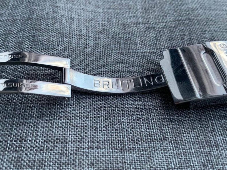 BREITLING SILVER BRACELET Four Sizes Available 18/20/22/24mm Lovely Item zdjęcie 3