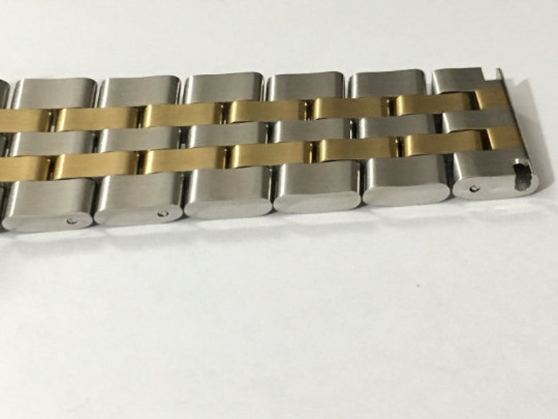 SUPERBE bracelet de montre BREITLING bicolore en 18/20/22/24 mm de largeur Article rare image 2