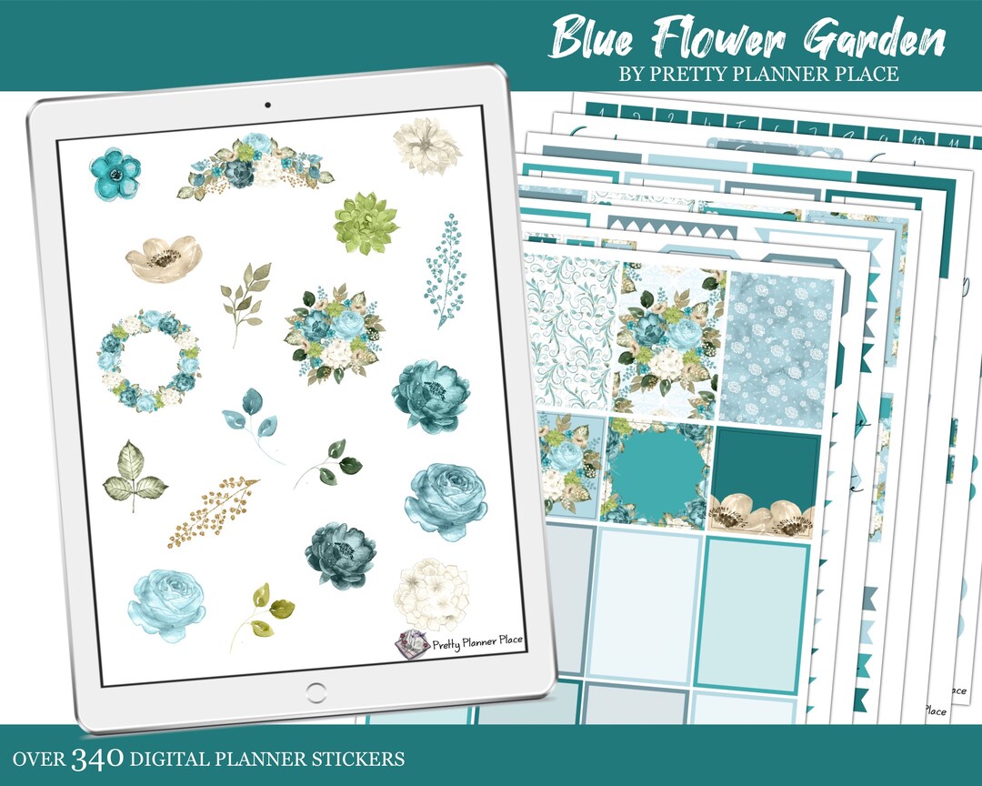 Floral Digital Stickers Goodnotes Stickers Digital Planner Stickers Goodnotes Planner Stickers