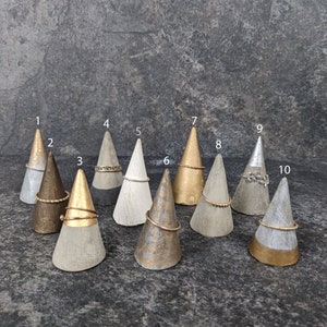 Handmade Concrete Ring Cone, Modern Jewelry Holder