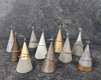 Ring Cone, Ring Tree, Concrete, Jewellery Stand, Ring Display, Jewellery Holder