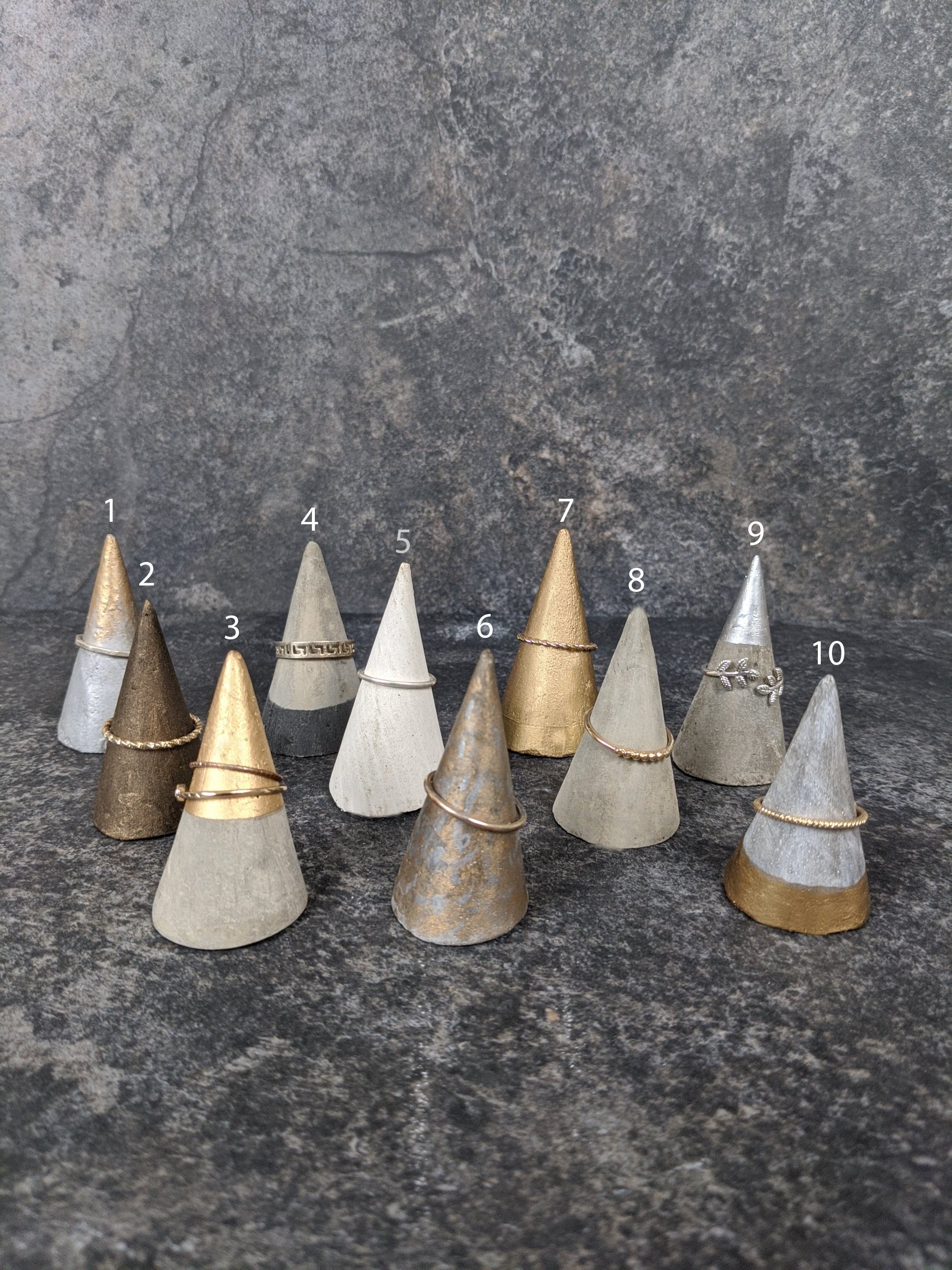 Ring Cone, Ring Tree, Concrete, Jewellery Stand, Ring Display, Jewellery Holder