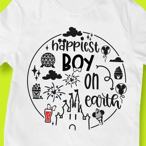 Glücklichster Junge auf Erden svg, Familienausflug svg, Familienurlaub svg, bester Tag aller Zeiten svg, Geburtstag svg, Mädchen junge Kinder svg und png datei sofort