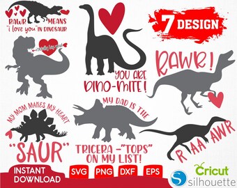 Valentine Dinosaur Etsy