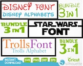Disney Font Svg and TTF Include,Star Wars Font Svg,Trolls Font Svg,Walt Disney Alphabet Svg,Disney All Letters Svg,Disney Alphabet Svg