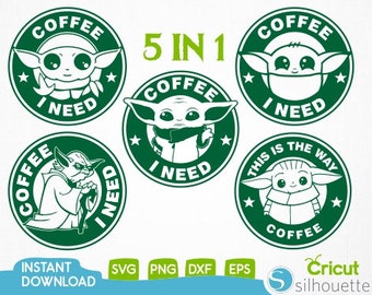 Free Baby Yoda Coffee Svg Free SVG PNG EPS DXF File