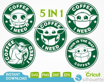 Free Baby Yoda Coffee Svg Free SVG PNG EPS DXF File