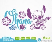 Lilo and Stitch Ohana Svg , Lilo and Stitch Clipart, Stitch Svg, Disney Svg, Files for Cricut, Disney Svg Files,Cricut, Silhouette Cut File