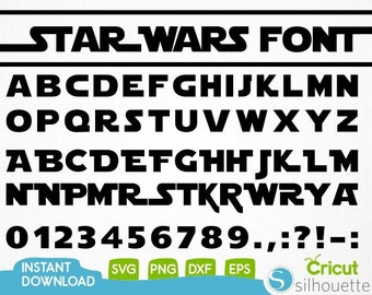 Star Wars Font Svg Etsy