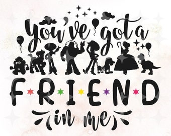 je hebt een vriend in mij • toy story svg • je hebt een vriend in mij svg • toy story cut file • woody en buzz • Toy Story Quote, Cut File