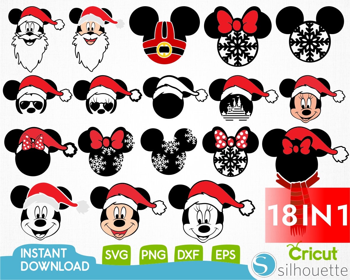 Disney Christmas Svg Bundle,Disney Svg,Christmas Svg,Mickey Mouse Svg…