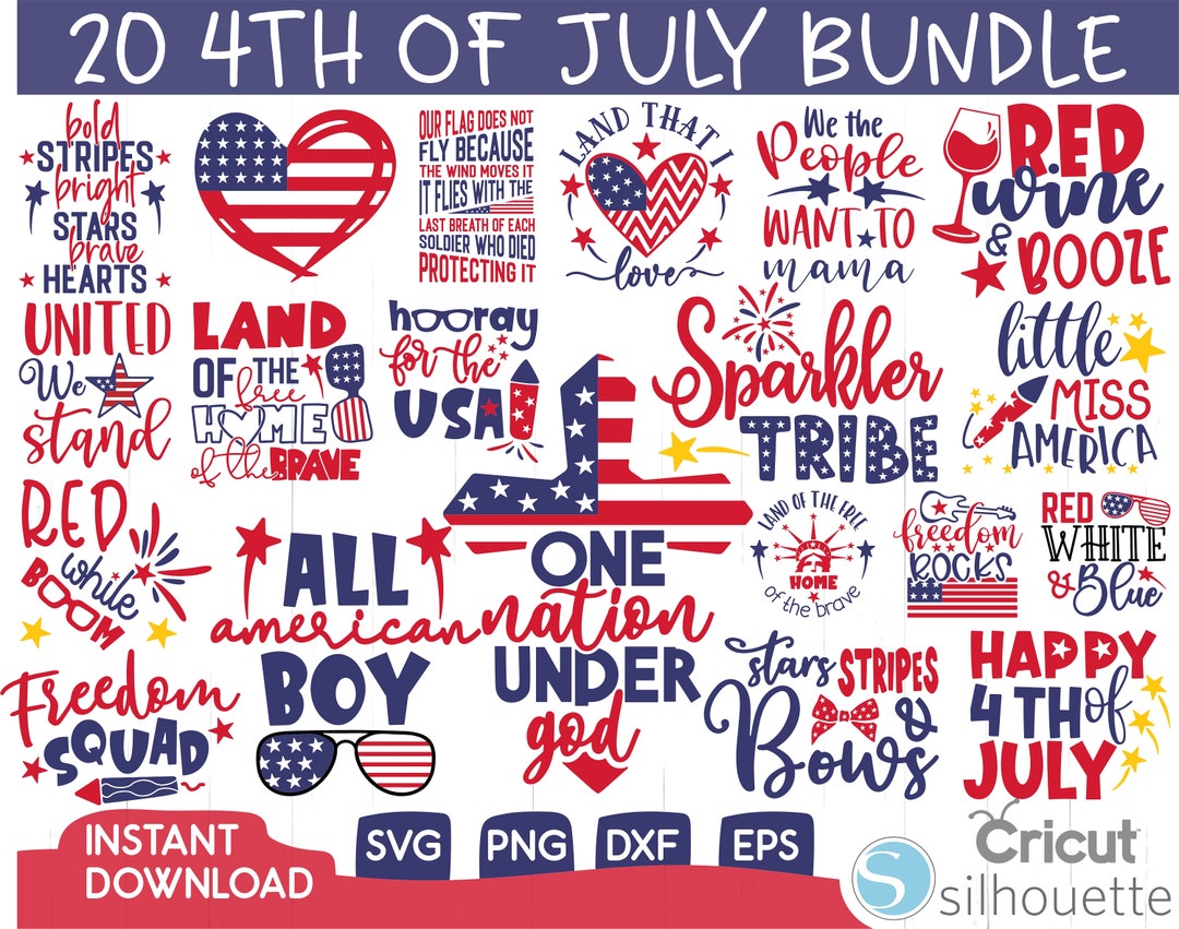 4th of July Svg Bundle, Patriotic Svg, Independence Day, US Flag ...