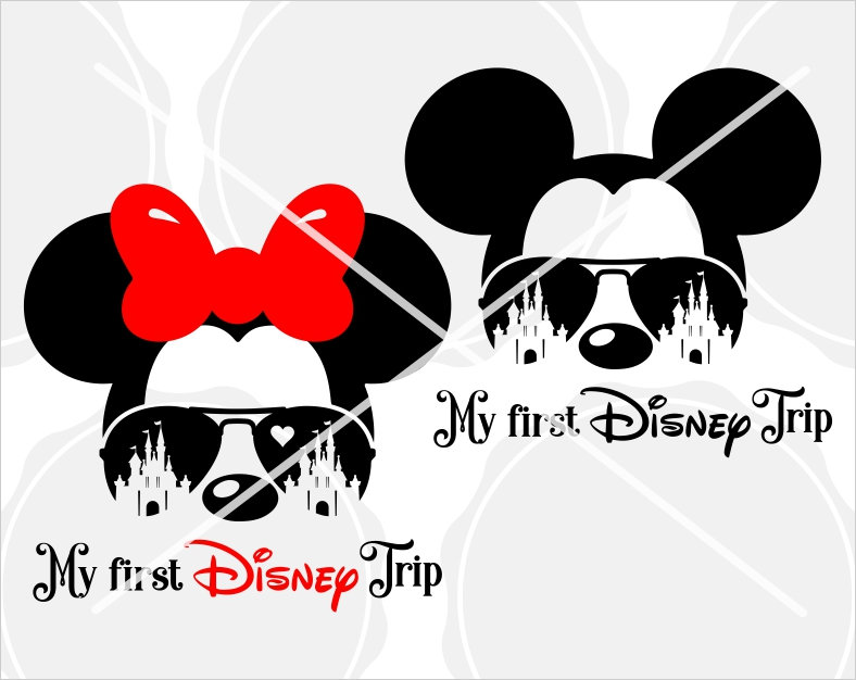 My First Disney Trip svg • Mickey with Sunglasses SVG • Disney shirt …