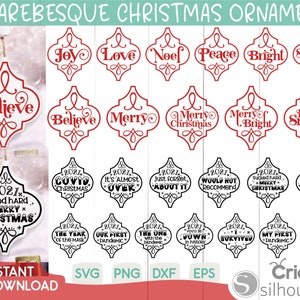 Christmas Arabesque Svg Bundle, Ornament Svg Bundle,Christmas Svg,Merry Christmas,Joy, Love,Arabesque Tile Svg,Tile Ornaments,Arabesque