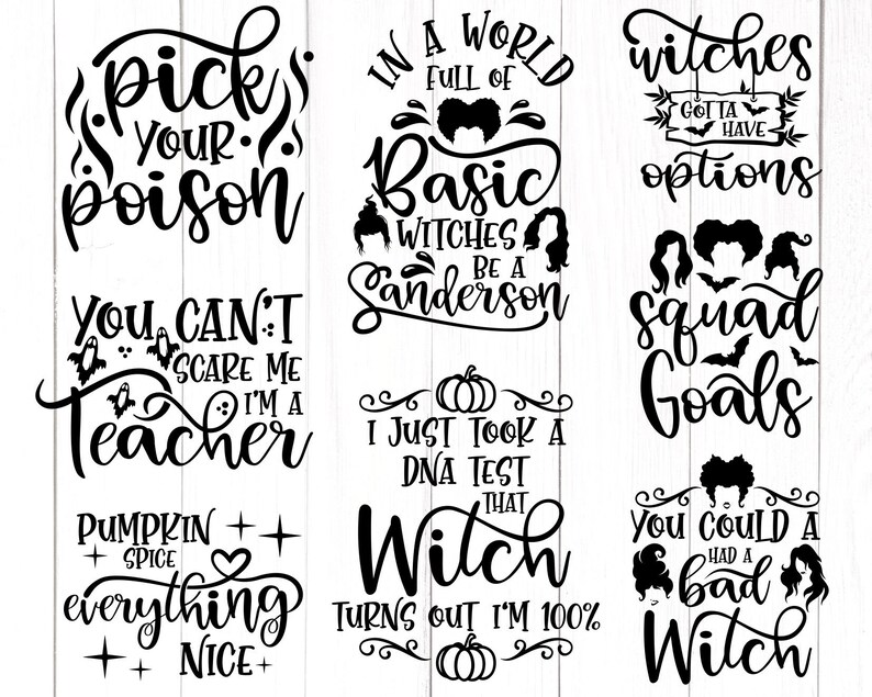 Halloween Svg Bundle, Halloween Svg, Ghost Svg, Fall Svg, Hocus Pocus Svg, Pumpkin Svg, Boo Svg, Trick or Treat Svg, Witch Svg, Cricut image 3