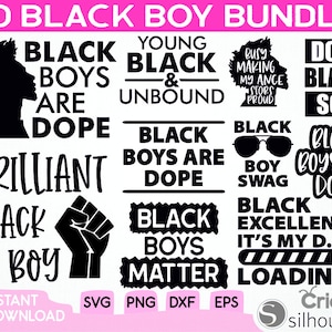 Schwarzer Junge Bundle Svg, schwarz Junge Svg, Afroamerikaner Svg, schwarzes Kind Svg, schwarze Kinder Svg, Afro Svg, Afro Man Svg, Afro Boy Svg