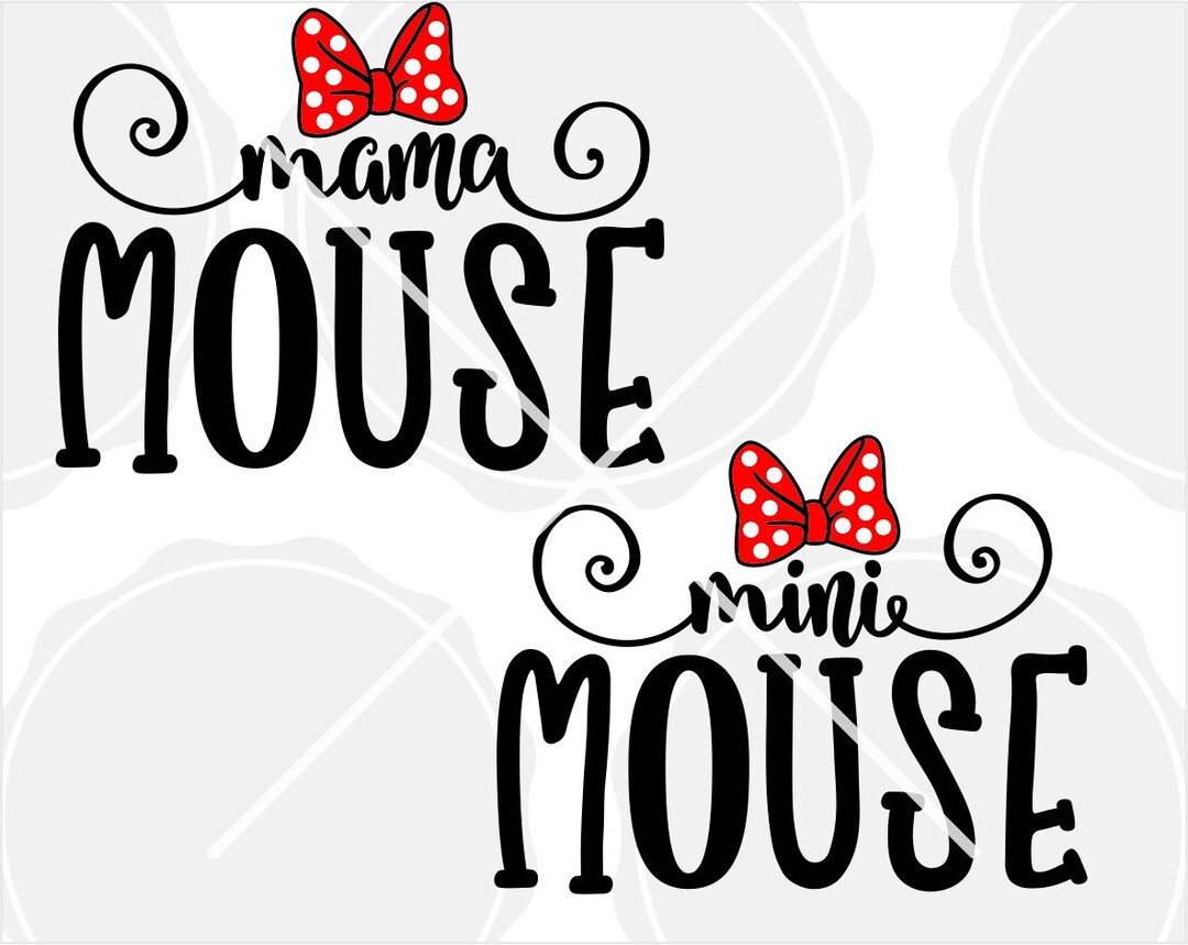 Mama Mouse Svg Original Cut File Mini Mouse Svg, Clipart, Mama Girl