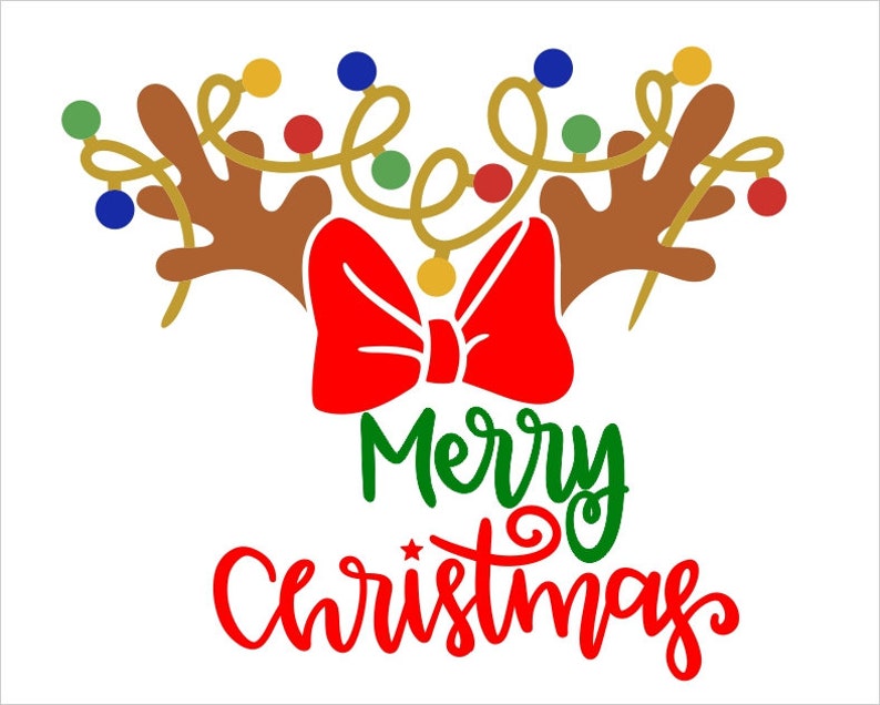 Merry Christmas Deer SVG DXF PNG Eps Cutting Files /  Etsy
