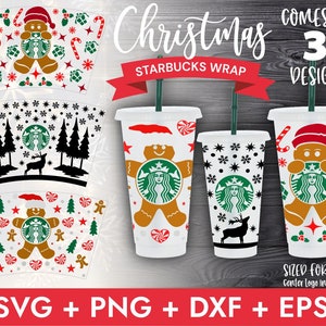 24oz Full Wrap Coffee Cold Cup Svg, Christmas Svg, Merry Xmas  Svg,DIY Venti Cup 24 Oz, Instant Download,Venti Wrap Tumbler Svg,Cricut