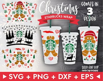 24oz Full Wrap Coffee Cold Cup Svg, Christmas Svg, Merry Xmas  Svg,DIY Venti Cup 24 Oz, Instant Download,Venti Wrap Tumbler Svg,Cricut
