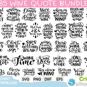 35 Big Wine Quotes Svg Bundle, Wine Svg, Food Svg, Drink Svg, Wine Quotes, Funny Quotes, Sassy, Sarcastic, Svg, Png, Dxf, Eps,Clipart,Cricut