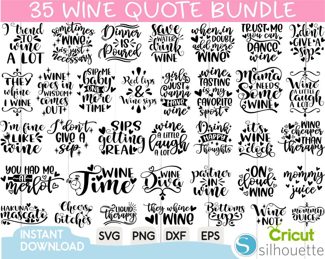 35 Big Wine Quotes Svg Bundle Wine Svg Food Svg Drink Svg - Etsy 35 Big Wine Quotes Svg Bundle Wine Svg Food Svg Drink Svg - Etsy
