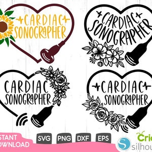 Herz-Sonographen Svg, Ultraschall-Sonde Herz Svg, Silhouette, Krankenschwester Svg, Instant Download, schneiden Dateien für Cricut, Silhouette, digitale Dateien, Svg