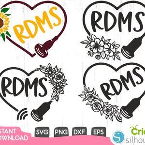 Registrierte diagnostische Herz Sonographer Svg, Ultraschall-Sonde Herz Svg, Silhouette, Krankenschwester Svg, medizinische Svg, schneiden Dateien für Cricut, Silhouette
