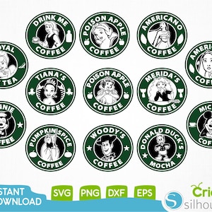 24oz Full Wrap Coffee Cold Cup Svg, Cute Princess Svg, Cartoon Svg,DIY Venti Cup 24 Oz, Descarga instantánea,Venti Wrap Tumbler Svg,Cricut