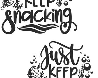 Nemo Just keep drinking SVG •Snacking SVG • Magic Kingdom • Epcot SVG • Silhouette and Cricut Cut design • Silhouette