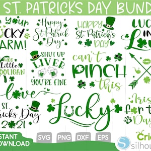 St Patrick’s Day Svg Bundle,Shamrock Svg,Happy St. Patrick’s Day Svg,Love Svg,Lucky Svg,Irish Svg,Lucky in Love Svg,Irish For The Day Svg