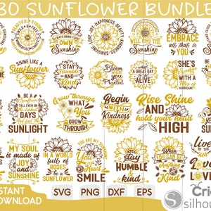 Bıg Sunflower Svg bundle, Sunflower Svg, Flower Svg, Sunflower Monogram Svg, Half Sunflower Svg, Sunflower Svg File, Summer, Love, Crıcut