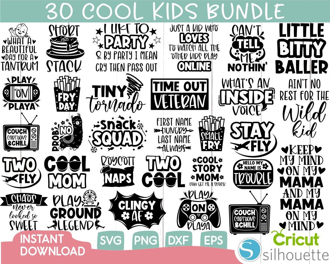 Bıg Cool Kids Svg Bundle, Family,Kids Boy,Girls,Baby,Babies,Summer,Fu…