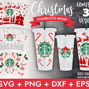 24oz Full Wrap Coffee Cold Cup Svg, Christmas Svg, Merry Xmas  Svg,DIY Venti Cup 24 Oz, Instant Download,Venti Wrap Tumbler Svg,Cricut