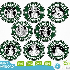24oz Full Wrap Coffee Cold Cup Svg, Cute Princess Svg, Cartoon Svg,DIY Venti Cup 24 Oz, Instant Download,Venti Wrap Tumbler Svg,Cricut