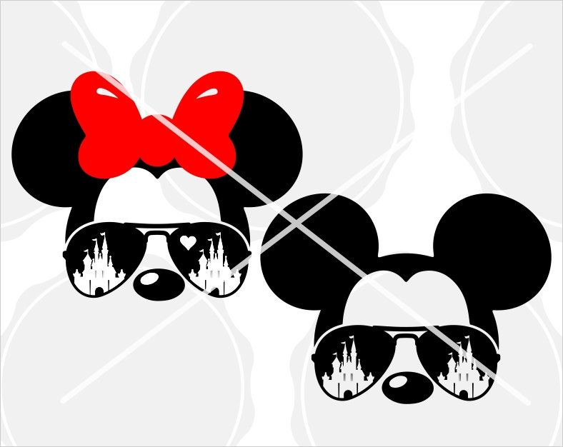 Mickey and Minnie Mouse SVG sunglasses • Disney Castle Svg • sunglass…