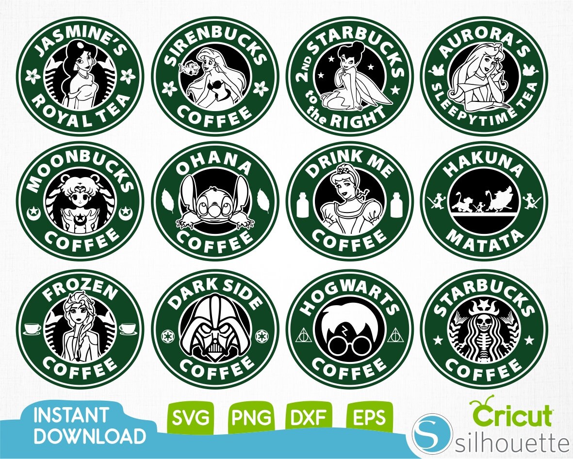 Disney starbucks wrap svg - Cricut font, svg file for cricut