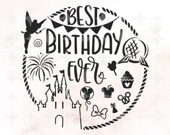 El mejor cumpleaños de todos los tiempos SVG, Cumpleaños SVG, Cumpleaños de Magic Kingdom, Mejor día de todos los tiempos Svg, Cumpleaños niña niño svg, Diseño de camisetas para niños, Svg para cricut