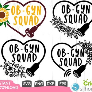 OB GYN Squad Sonógrafo Svg, Ultrasound Probe Heart Svg,Silhouette,Nurse Svg,Medical Svg,Cut Files For Cricut,Silhouette,Digital Files,Svg