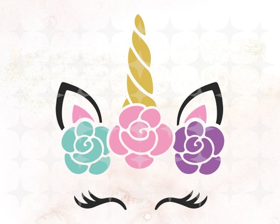 Download Unicorn Svg Unicorn Head Svg Unicorn Face Svg With Roses Etsy PSD Mockup Templates