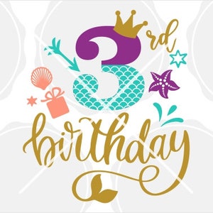 Mermaid tail number 3 SVG Dxf ,Mermaid SVG Silhouette and Cricut Cut design, Silhouette & Cricut Cut design, Clip art, T-shirt iron on