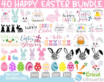 Happy Easter Bundle svg, Easter svg, Bunny svg, Easter Monogram svg, Easter Egg Hunt svg, Happy Easter, My First Easter svg, Cut Files for Cricut