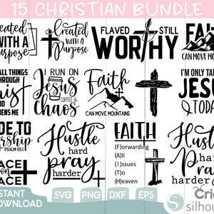 Paquete cristiano svg, versículo bíblico svg, biblia svg, svg religioso, svg cristiano, jesús svg, svg de escritura, svg de fe, descarga instantánea, archivo digital