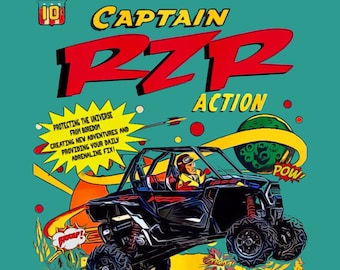 Captain RZR vintage comic style Graphic *Digital Download*