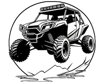 RZR style UTV black and white logo graphic *Digital Download*