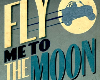 Fly me to the moon rzr vintage style Graphic *Digital Download*